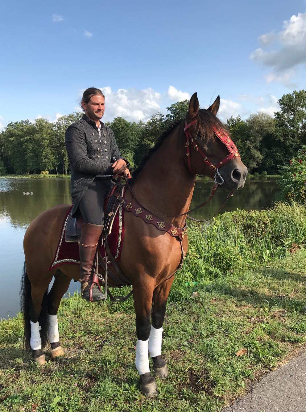 Chemise d'écurie équitation cheval et poney POLAIRE PERF marine